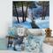 Designart Christmas Forest with River & Trees III  Canvas Wall Art